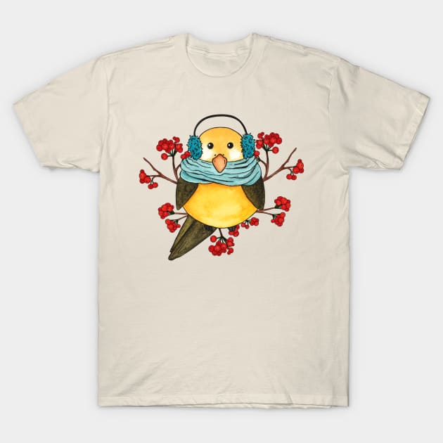 Chickadee Bird T-Shirt by Designs by Ira